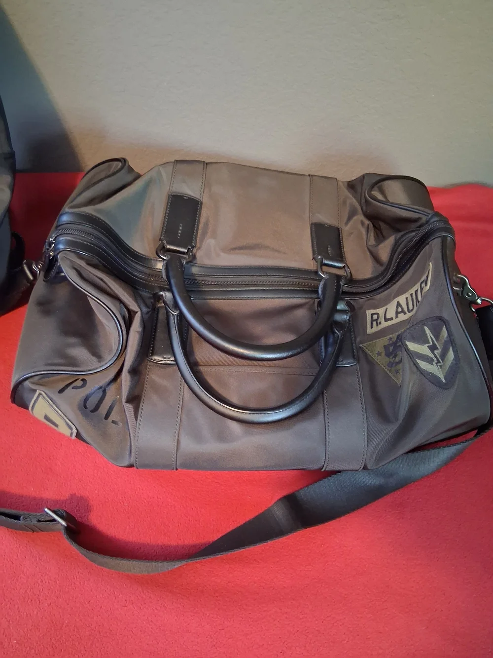 Polo by Ralph Lauren Olive Green & Black Backpack And Duffle Bag